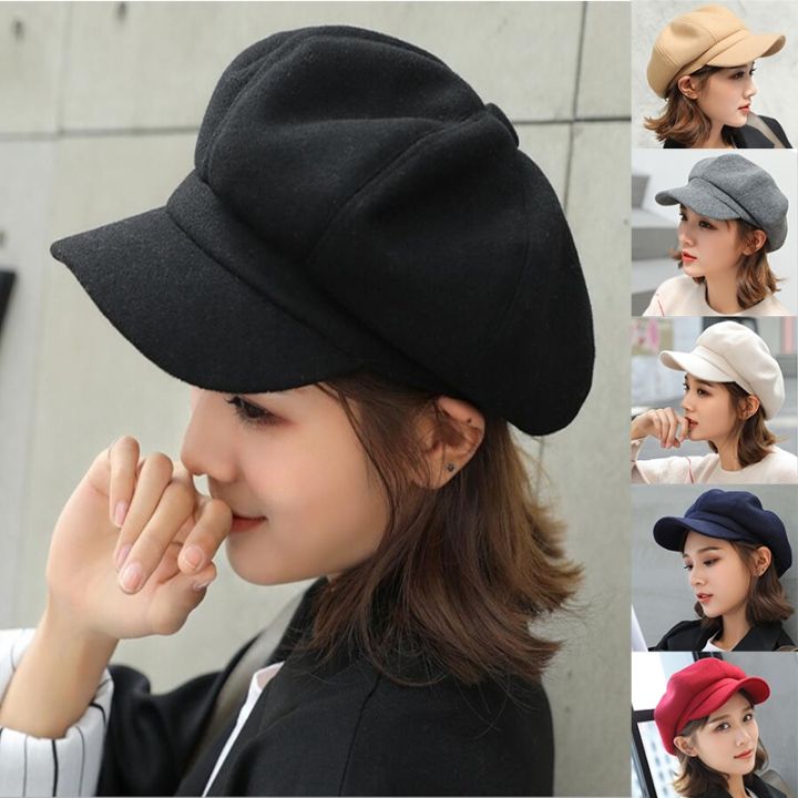 Casquette Newsboy Vintage En Coton Pour Femme - Béret Painter Plat Style Rétro Unisexe