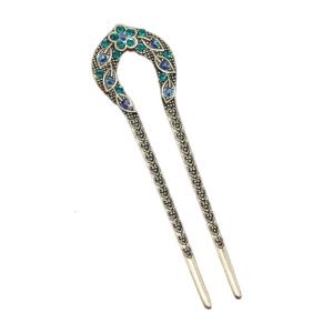 Chinese Style Traditional Hair Stick Traditional Chinese Elegant Crystal Hair Chopsticks Girl Cosplay Hair Jewelry