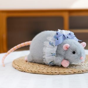 JIMEIXIAN01 Cung Búp bê chuột Váy hoa Đồ nhồi bông Đồ chơi chuột Sáng tạo Phim hoạt hình Búp bê chuột cành hoa Quà sinh nhật cho trẻ em