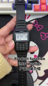 Small Square Luminous Student Sports Watch Trendy Multifunctional Retro Watch Calculator Phone Book