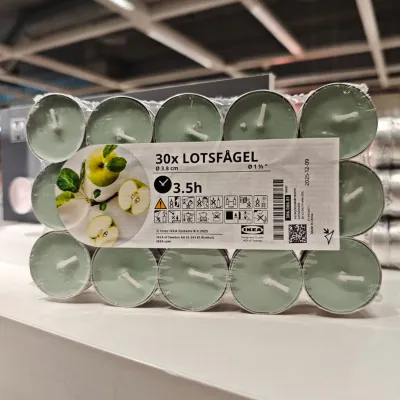 IKEA Scented Tealight (Set of 30) Ø38mm Aromatheraphy Fragrance Candle Decoration Lilin Wangi