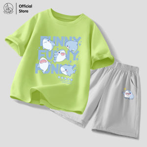 Patt Mom เสื้อผ้าเด็กชาย เสื้อคอตตอน + กางเกงแห้งไว เย็นสบาย ชุดใหม่ล่าสุด (LWDX+SGDK)