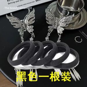 新中式蝴蝶流苏抓夹古风金属发夹儿童盘发气质后脑勺鲨鱼夹子头饰New Chinese style butterfly tassel clip with antique style metal hair clipTNT Throw Pillow