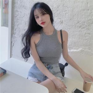 SHUFU 2099 Ready Stock cotton camisole women plus size korean style clothes for women casual plain off shoulder top woman