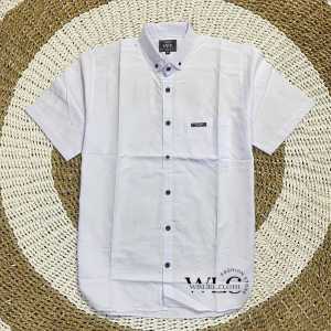 Kemeja Polos Pria Lengan Pendek Formal Casual M L XL XXL