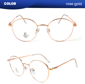 IOOI Eyewear - Kacamata Bulat TR90 Lensa Anti Radiasi Blueray Photocromic Wanita 23036