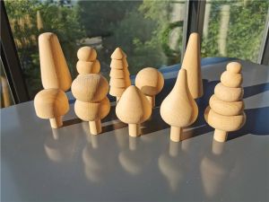 Kids Wooden Toys Pastel Nordic Buiding Blocks Stacking Crochet House  Animals Rainbow Forest Trees2026