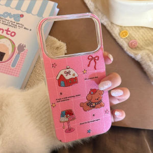 Korean Glitter Cartoon Puppy Phone Case For IPhone 17 Air 16 15 14 13 1211 Pro Max XS XR X 7 8 Plus Shockproof Hard Cover