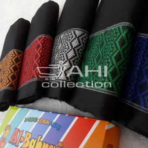 Sarung Tenun Anak Series Hitam Sarung Anak ALBAHRAIN Motif Sabuk Songket Warna Murah Terlaris Berkualitas