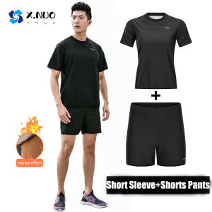 Bộ Đồ Xông Hơi Nam X.NUO Quần Ngắn Tay + Quần Đùi Bộ Đồ Hạ Thấp Cơ Thể Bộ Đồ Thấm Mồ Hôi Cỡ Lớn Bộ Đồ Thấm Mồ Hôi Thể Thao Hai Mảnh