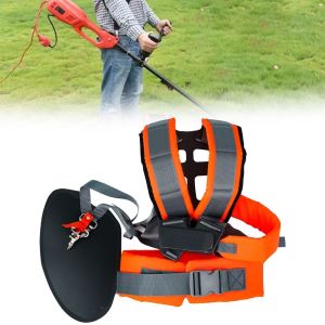 UUMIR 1Pcs Labor-saving Lawn Mower Harness Strap Adjustable Universal Double Shoulder Strap Durable Comfort Shoulder Support Belt For Brushcutter Whipper Snipper Trimmers