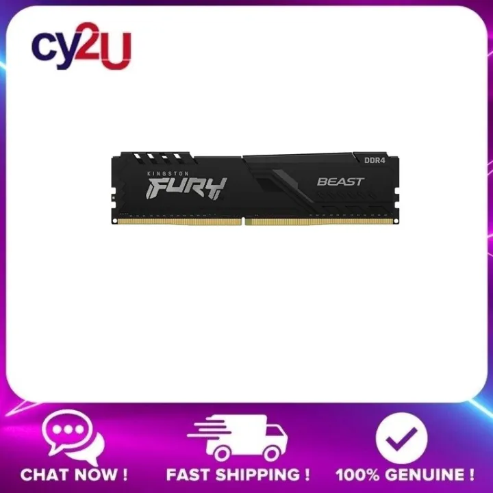 KINGSTON FURY BEAST 16GB 3200MHz DDR4 DIMM CL16 RAM - BLACK - KF432C16BB/16