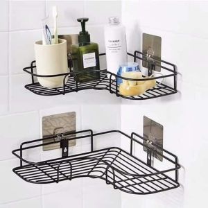 Kệ Góc Nhà Tắm Dán Tường ANHOME Kệ Dán Tường Nhà Tắm Siêu Dính Kệ Để Đồ Nhà Bếp Bằng Thép Không Gỉ Đa Năng Chịu Lực Tốt