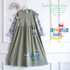 Amelia Kids • Dress Kids Cotton Combed 20s • Koala Rainbow Agnes Amina Maharani