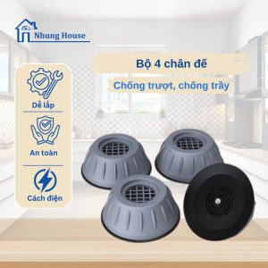 Bộ 4 chân đế máy giặt chống rung hộp cam chống ồn giảm trầy hàng loại 1 Nhung Store