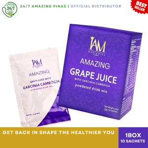 IAM Amazing Grape Juice Drink w/ Garcinia Cambogia Burn Fat Fast Slimming Juice 1Box /10sachet Original Slimming Support