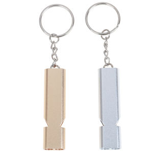 Christmas gift 【AYLMER】 Alloy Aluminum Emergency Survival Whistle Outdoor Camping Hiking Tool W Keychain