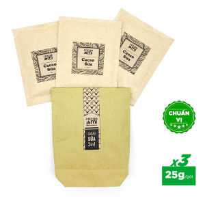 Com 3 gói bột ca cao sữa hòa tan 3in1 CACAOMI pha chế thức uống socola nóng đậm vị cacao nguyên chất trà sữa milo dầm làm bánh 20g/gói