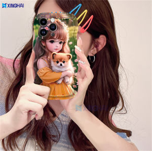 Fashion Arrivals For Realme Note 50 C51 C53 C2 C35 C55 C21Y C25Y C33 C30S C31 5 9 8 C33 C20 8Pro Floral Cute Cat and Garden Girl Wave Edge Soft Phone Case XingHai