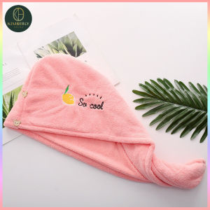 Handuk Keramas Model Kancing Topi Pita Import Microfiber Handuk Pengering Rambut Head Towel