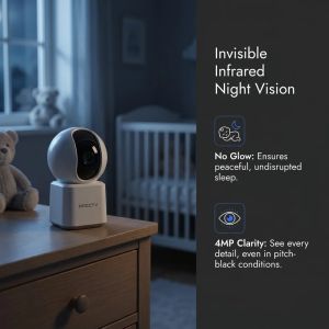 ARCCTV 2K WiFi 5G Surveillance Baby Monitor Camera HD Two Way Talk IR Night Vision Security PTZ Camera 360 ° View Auto Tracking