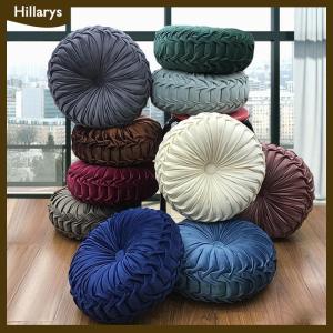 [Hillarys] Ánh Sáng Sang Trọng Màu Rắn Hà Lan Nhung Bí Ngô Sofa Gối Tay Khâu Bánh Xe Hình Dạng Ghế Eo Gối Đệm