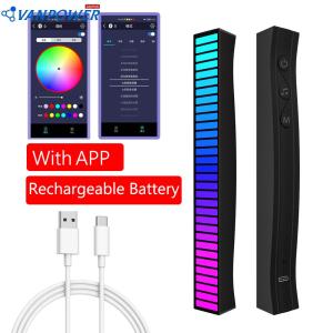【Clearance Sale】APP Control Voice Activated Light Bar Music Rhythm RGB Rechargeable Lamps