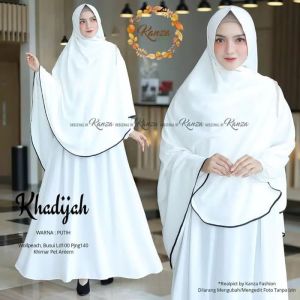 Gamis Syari Khadijah Dewasa Set Hijab Terbaru Bahan Moscrepe Premium