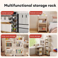 IKEA 2-5 Layers Storage Rack With Wheels Movable Book Shelf Rack Household Kitchen Shelf Rack. 
