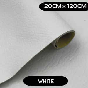 Stiker Sticker Kulit Penambal Sofa Jok Motor Mobil Langsung Tempel Bahan Kulit Tempel Ukuran 20 x 120 Cm Warna Hitam Putih | Bayar Di Tempat