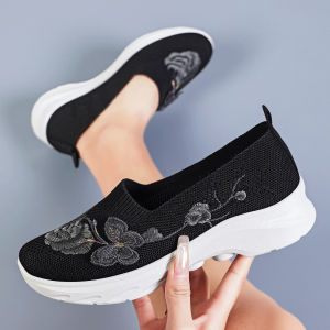 WomenS New Spring Cloth Shoes Comfortable Slip-On Shoes For Middle-Aged And Elderly Soft-Soled Walking Shoes For Mothers