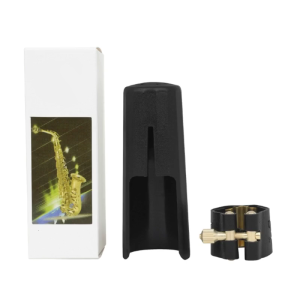 PU Leathers Sax Ligature Fastener with Plastic Cap Lightweight Accessories Tenor Alto Saxphone Clarinet Mouthpiece Clip