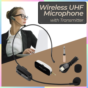 FAST DELIVERY Microphone Wireless Jarak Jauh Tanpa Kabel untuk Iman Sholat Masjid Suara Jernih