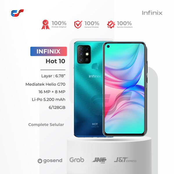 Infinix Hot 10 6/128GB Garansi Resmi Lazada Indonesia