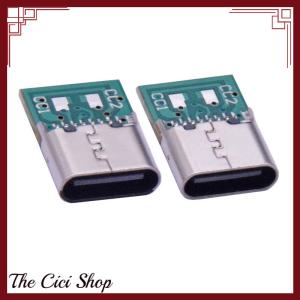 [The Cici Shop] ขั้วต่อแจ็ค Type-C 16Pin อะแดปเตอร์ USB-C เต้ารับตัวเมียเพื่อบัดกรี6ข้อต่อ