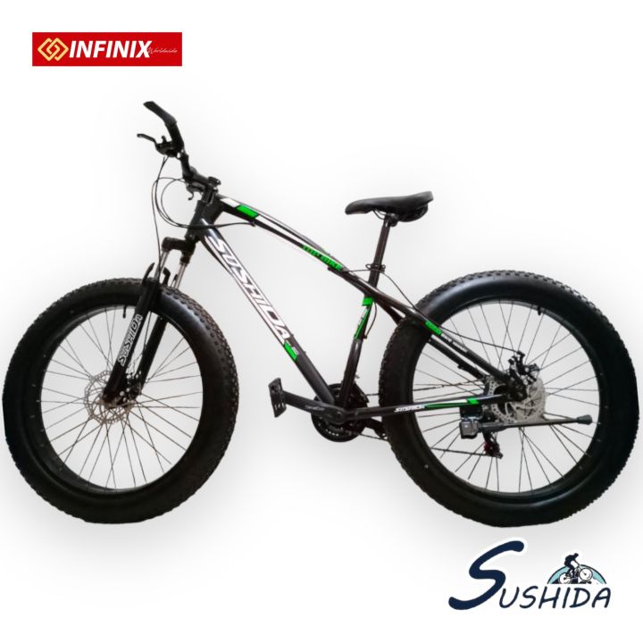 Sushida MTB 26 FATBIKE black Green Mountain Bike 26x4.0 Lazada PH