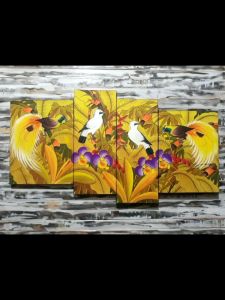 Lukisan Hiasan Dinding Realis Motif Burung