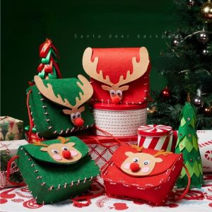 THOMA Trẻ em Cô Gái Trang trí Crossbody Túi Thủ công mỹ nghệ Đồ Chơi Năm mới Món Quà Kẹo Túi Giáng sinh Túi Nai sừng tấm Túi TỰ LÀM Vật Liệu Bộ Dụng Cụ Túi xách