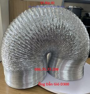 Ống dẫn gió D300 ống bạc mềm phi 300 ống thông gió quạt hút d300 ống bạc mềm hút khói phi 300 giá rẻ