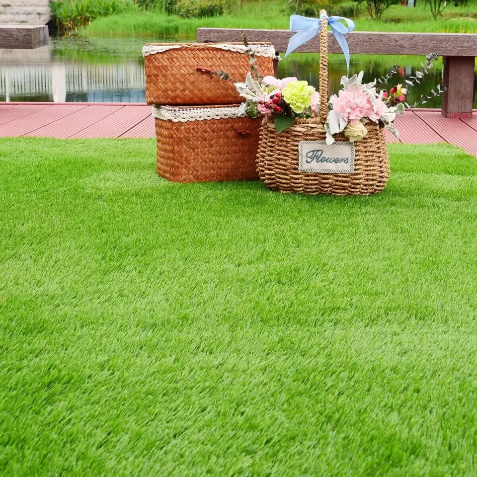 2x15M Artificial grass mat backdrop decoration wall artificial plants fake  grass Plants fake grass for outdoor wedding need garden home decor carpet 