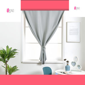 2PC Blackout Curtain Velcro Self-adhesive Installation Without Punching Blackout Curtain Bedroom Thermal Insulated