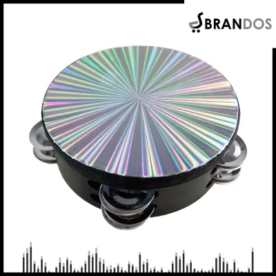 Tamborin 6 / 8 / 10 Inch Hologram Double Kecrekan Tambourine Tamborine