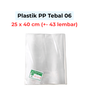 Plastik PP Lebar 23 & 25 Tebal 06 23x35 23x40 25x40 Kantong bening Transparan Snack Keripik