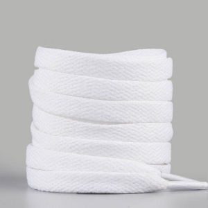 White Shoes Shoelace Flat Rope Fit 1 Air Force One 1 Sports Mens and Womens Canvas Shoes a Pair of Black and White Shoelaces