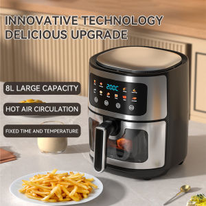 8L Multifunctional Smart Touch Screen Air Fryer 8L家用多功能智能触屏空气炸锅可视免翻面