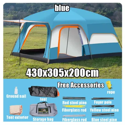 4/6/8 people Waterproof and sun Proof Camping tent Automatic Tent outdoor heavy duty Tent for 6 to 8 person