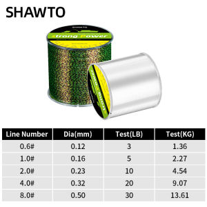 ZEEMIN Shawto 500M Fluorocarbon Coated Invisible Fishing Line Nylon Carp Fishing Wire Super Strong Japanese Mater For Sea Fishing