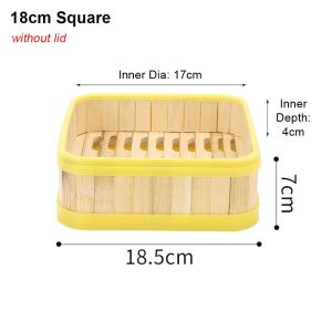 NALANILI 1Pcs Handmade Bamboo Steamer Multi-function 13-30cm Kitchen Cookware  With Lid Steamer Basket Chinese Food Making