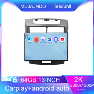 MUJAJNDO 13inch 6+64GB for toyota avanza 2011-2018 android15 2k qled screen voice command carplay android auto 2din car stereo android head unit support mirror link reverse view steering control gps navigation q13
