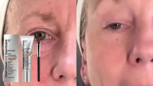 Gentle Skin Care Moisturizing Eye Tightener Cream with Brush 0.71 Fl Oz Instant Firming Formula for Fine Lines and Wrinkles All Skin Types